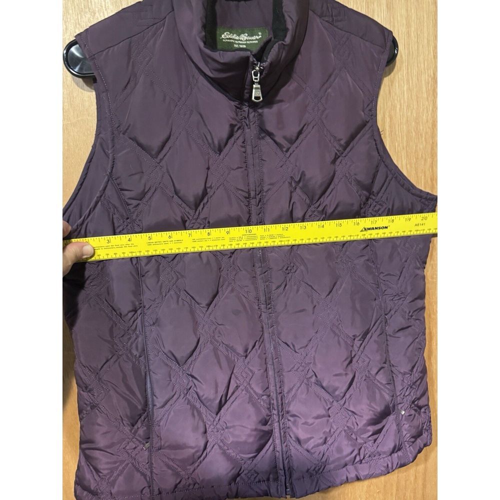 Eddie Bauer Puffer Vest Premium Goose Down Women's Large Purple Violet - Picture 5 of 5